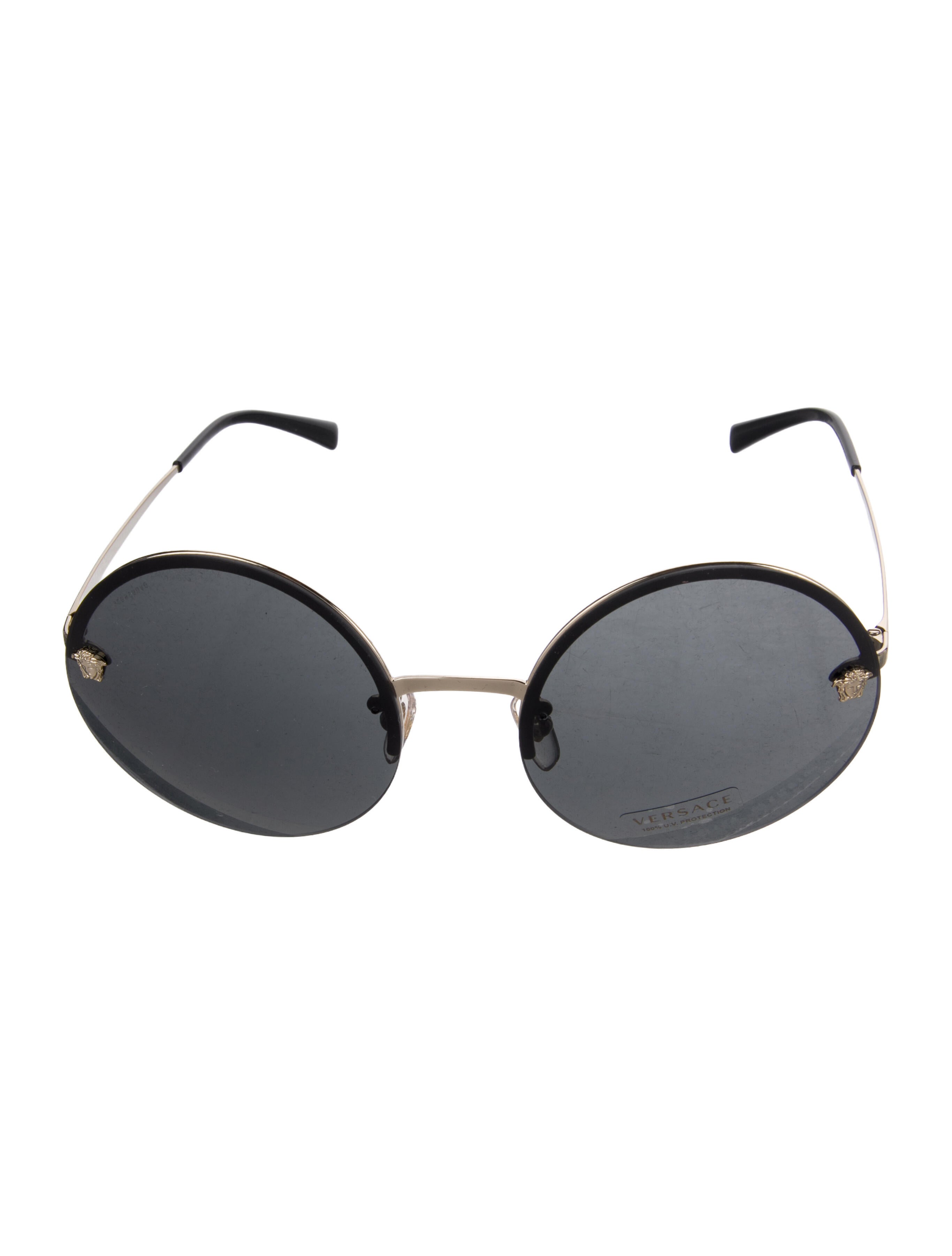 Versace Medusa Insignia Round Sunglasses w/ Tags