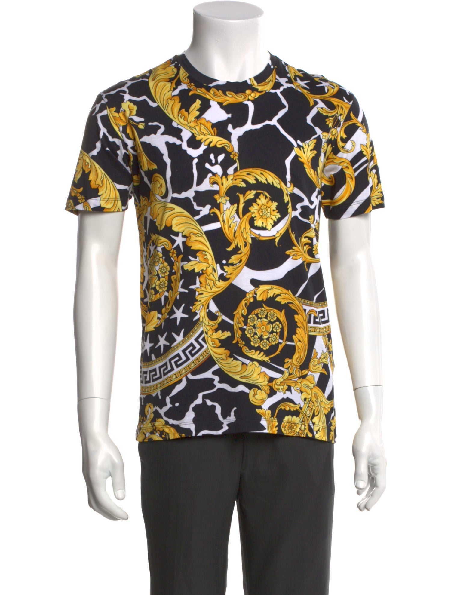 Versace Barocco Print Printed T-Shirt