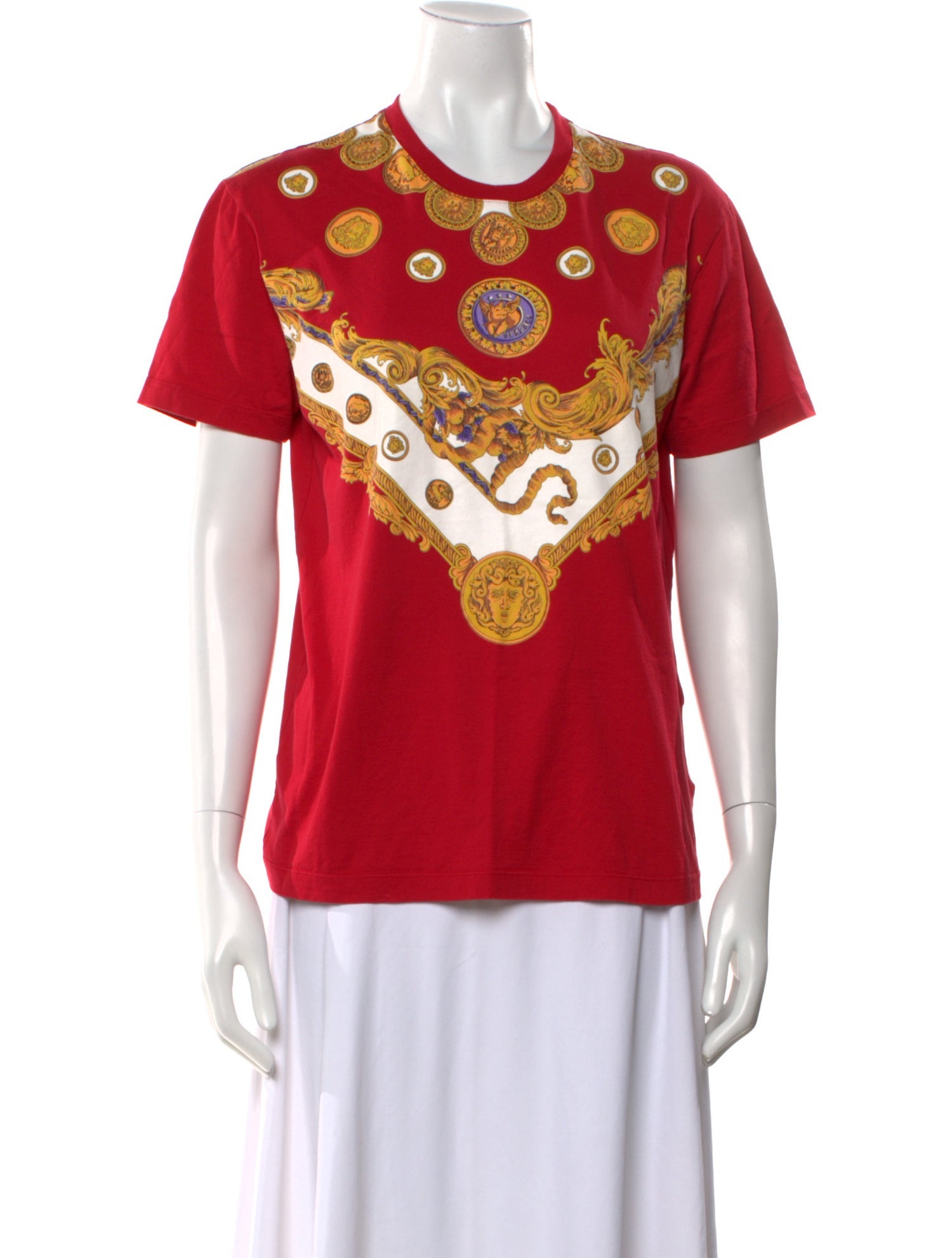 Versace Graphic Print Crew Neck T-Shirt