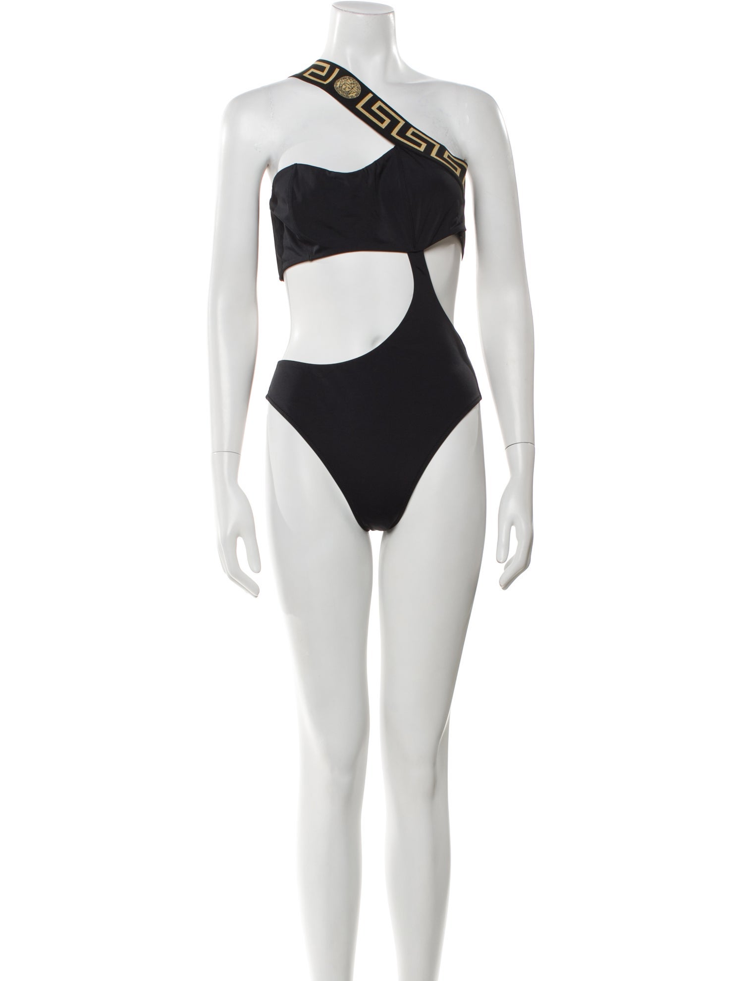Versace Printed Cutout Accent One-Piece w/ Tags