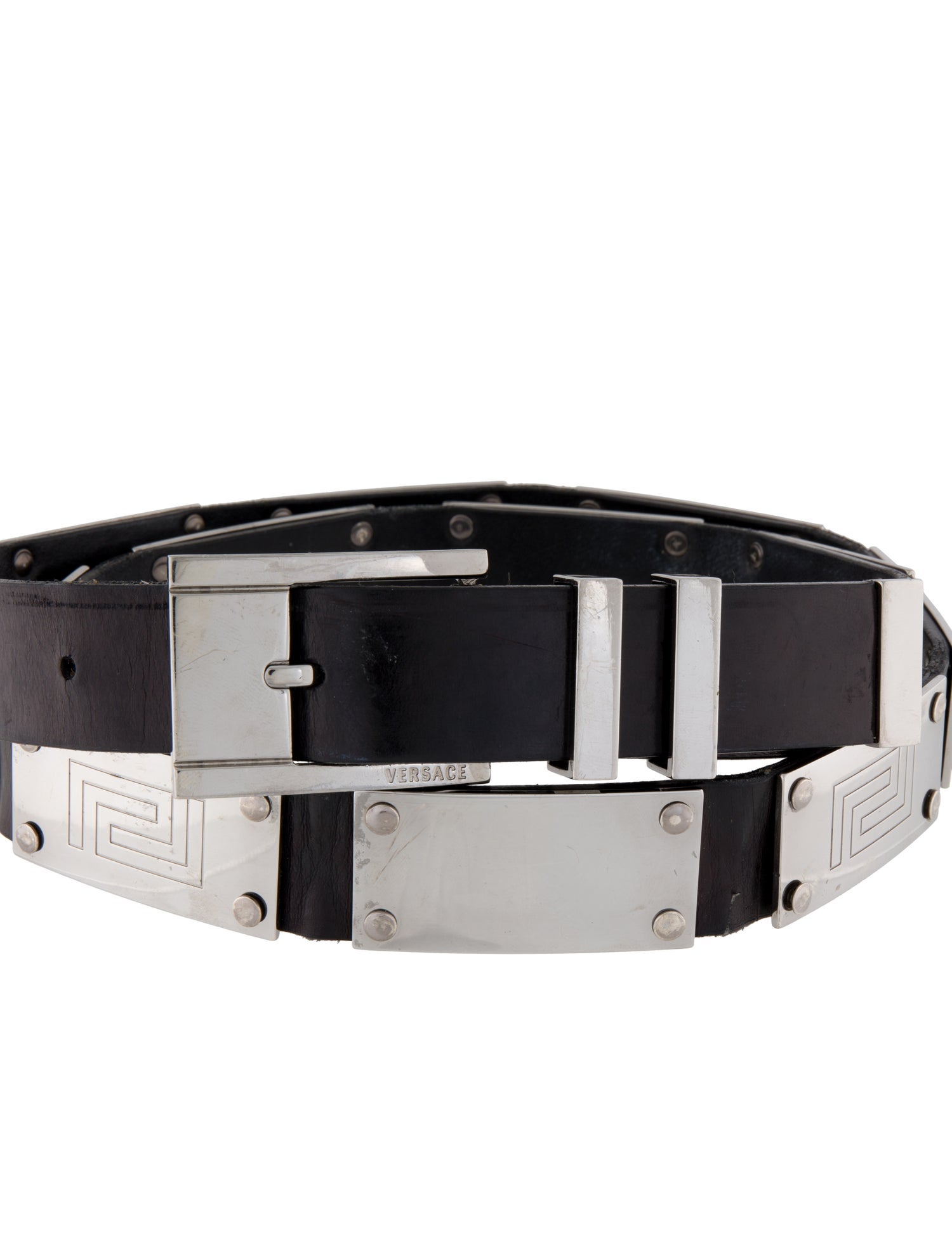 Versace Skinny Leather Belt