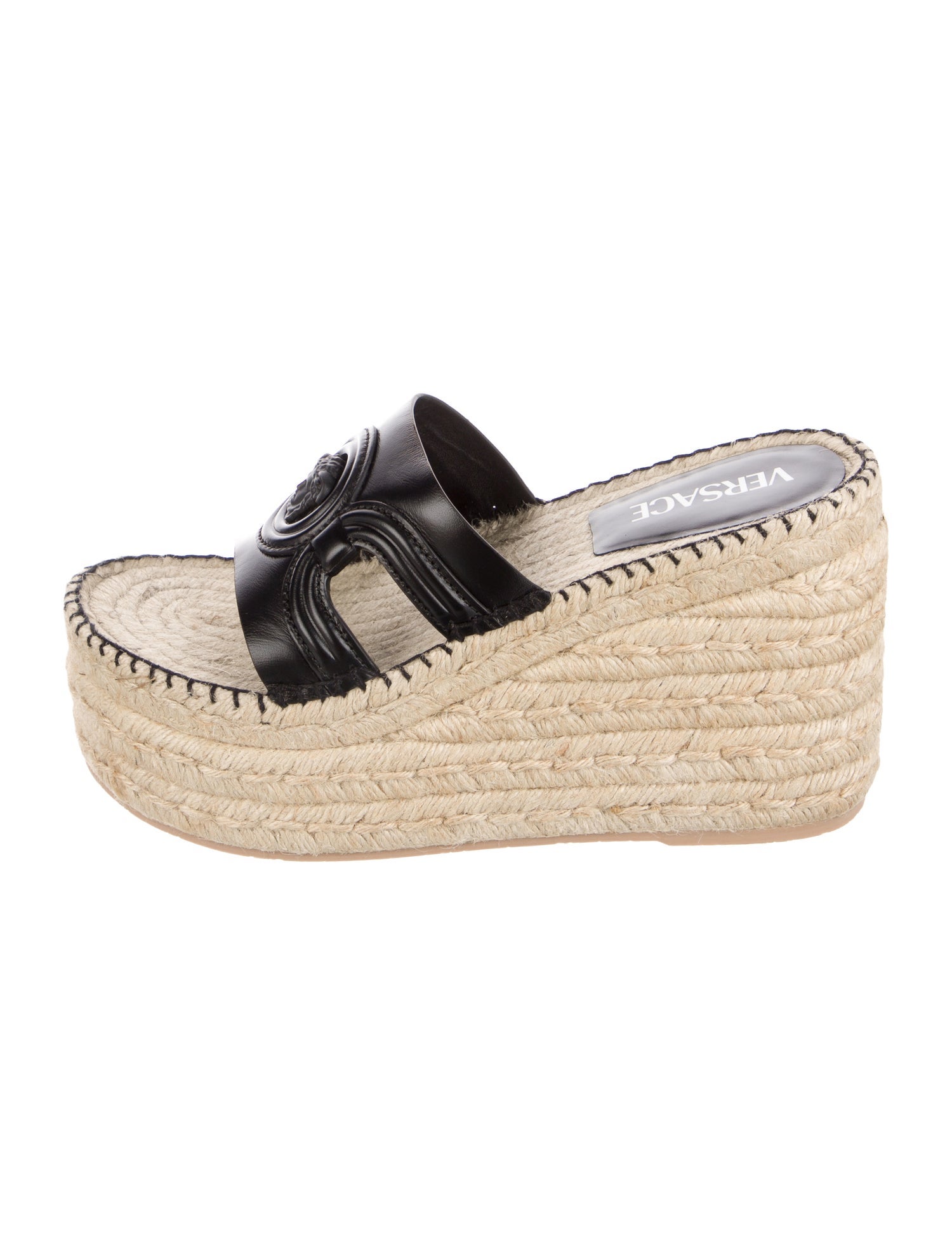 Versace Leather Espadrilles
