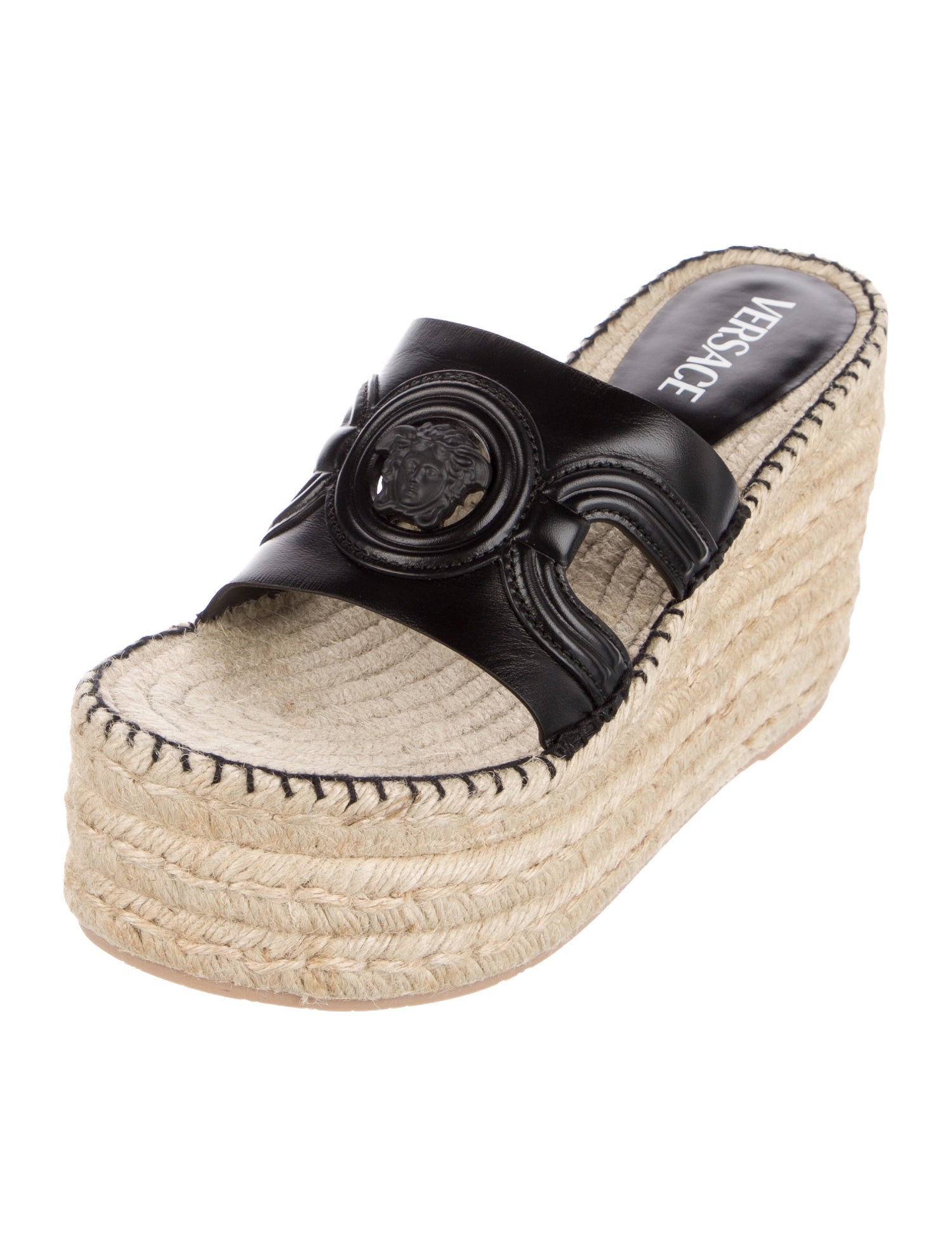 Versace Leather Espadrilles