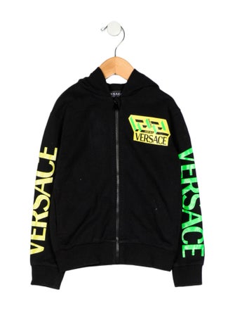 Versace Graphic Zip-Up Sweater