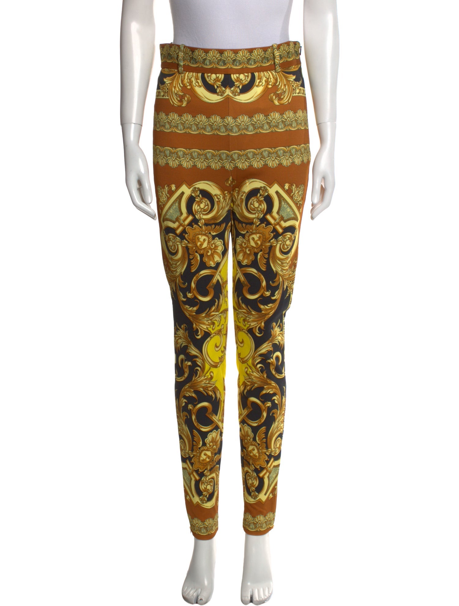 Versace Printed Skinny Leg Pants