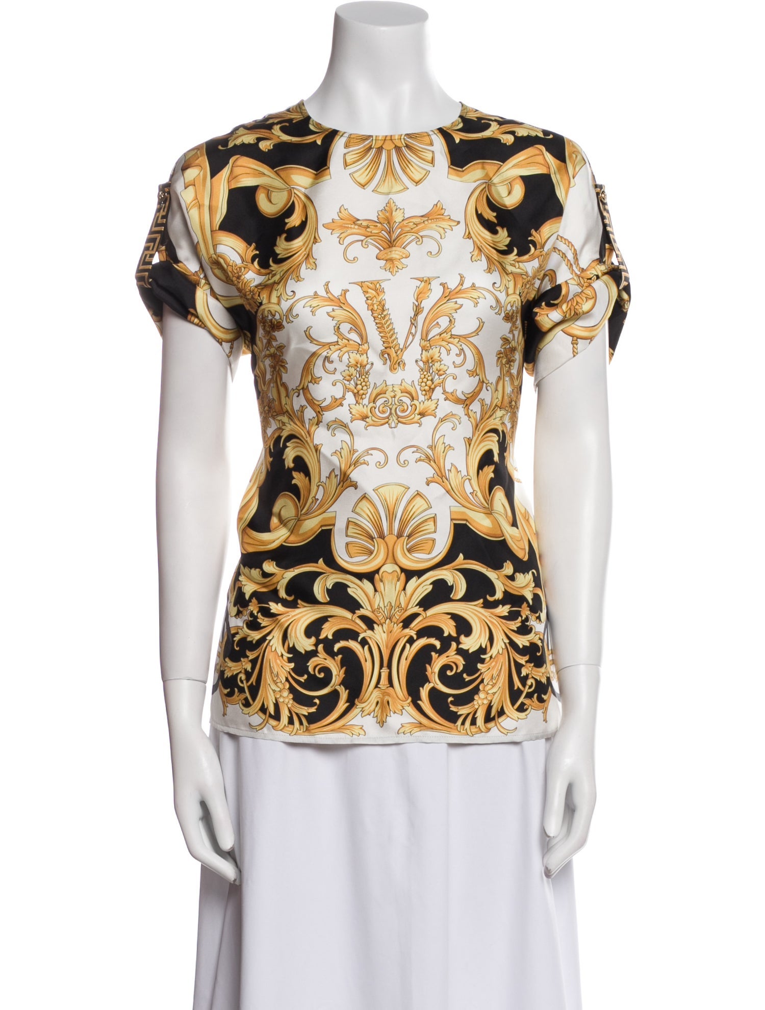 Versace Silk Printed T-Shirt w/ Tags