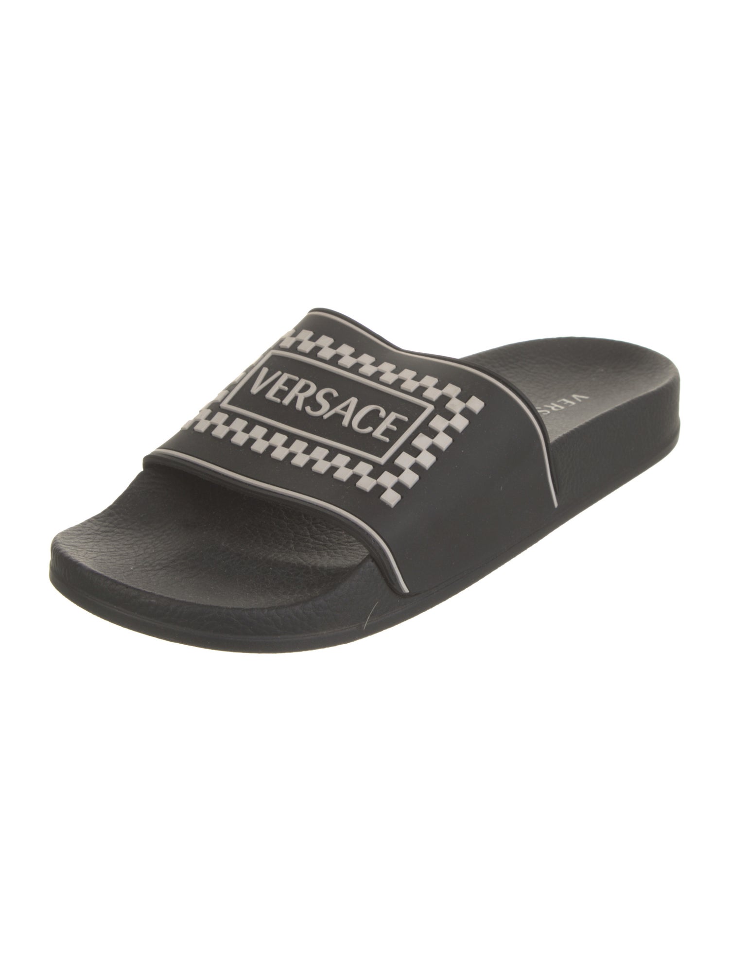 Versace Rubber Graphic Print Slides