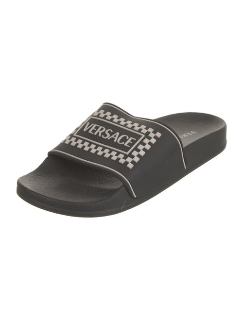 Versace Rubber Graphic Print Slides