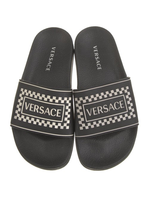 Versace Rubber Graphic Print Slides