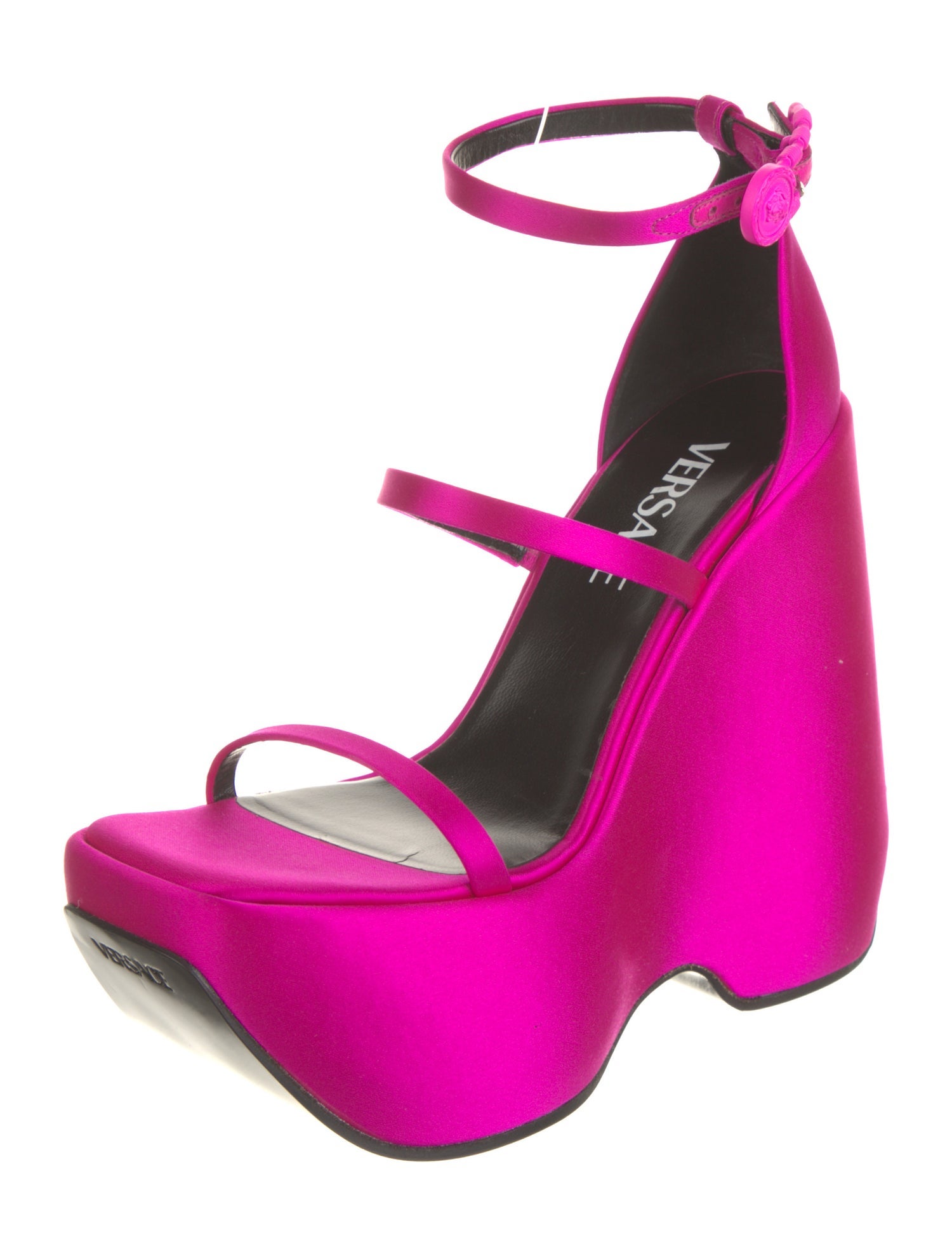 Versace Medusa Insignia Satin Pumps