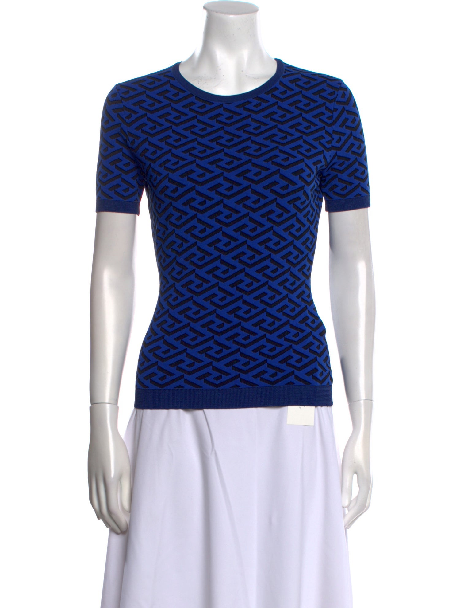 Versace Printed Crew Neck T-Shirt