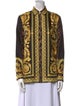 Versace Silk Printed Button-Up Top