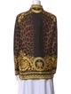 Versace Silk Printed Button-Up Top