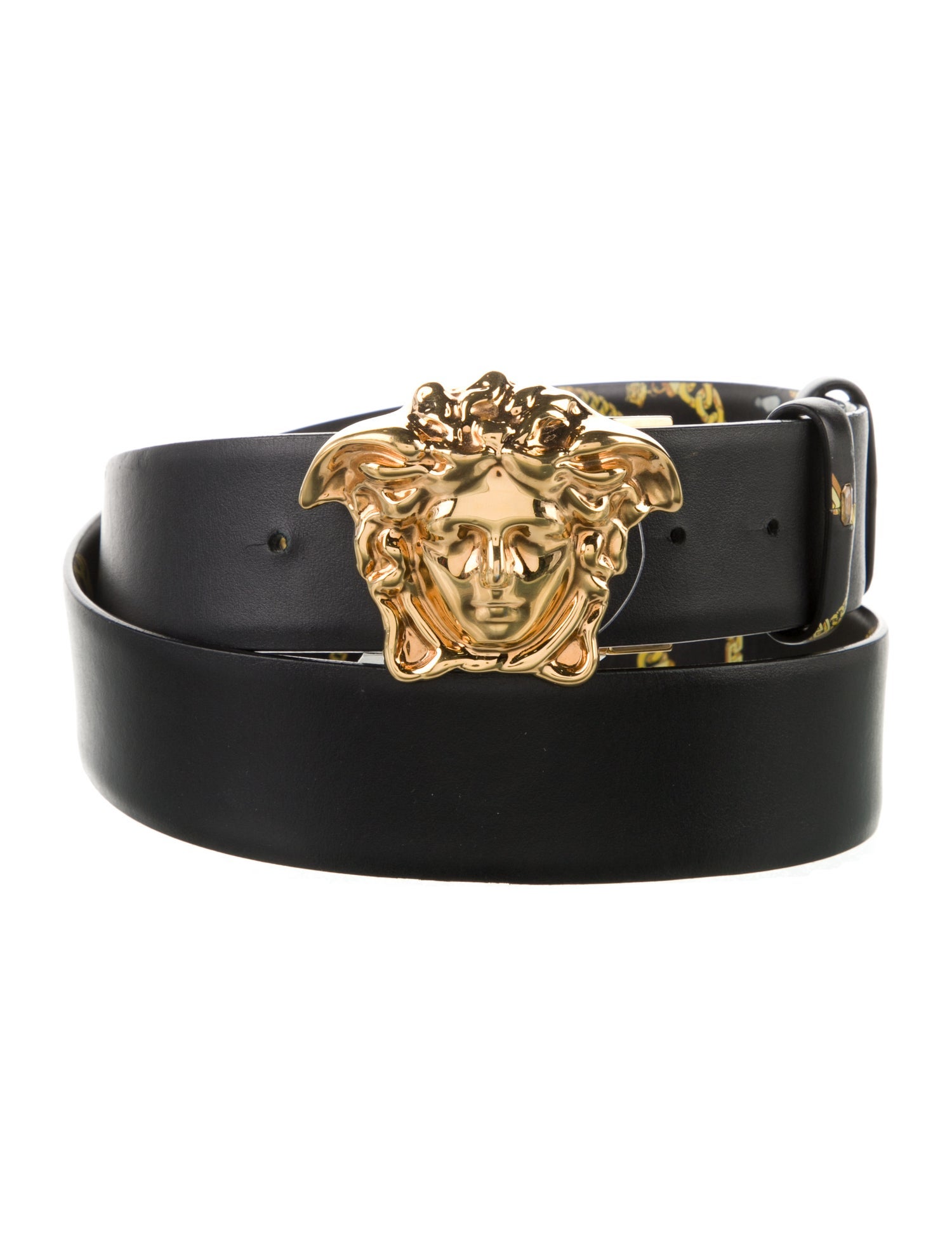 Versace Medusa Insignia Leather Waist Belt