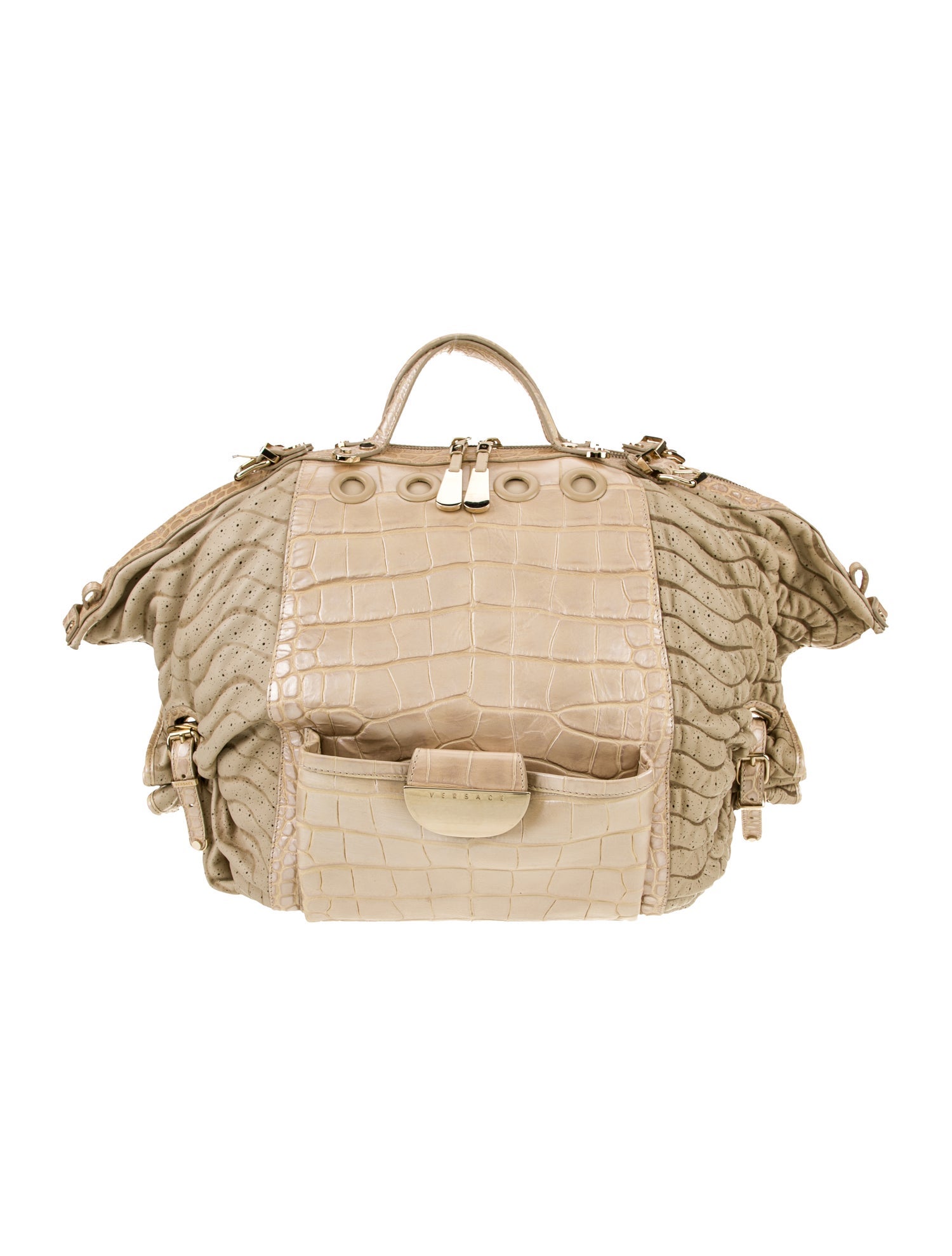 Versace Leather Top Handle Bag