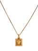 Versace Medusa Square Pendant Necklace