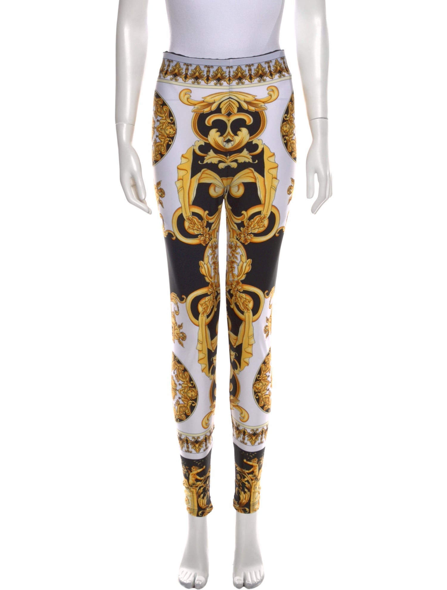 Versace Printed Skinny Leg Pants