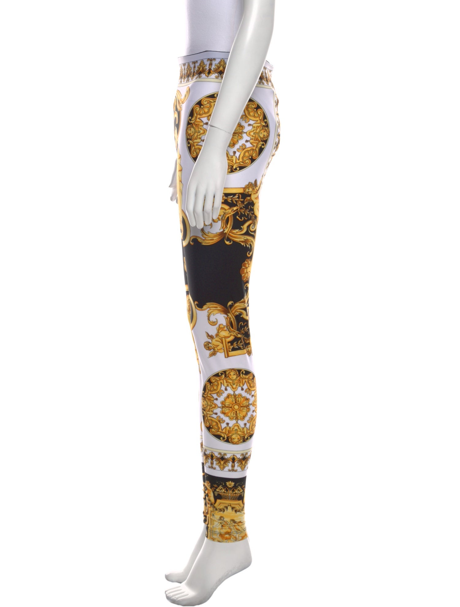 Versace Printed Skinny Leg Pants