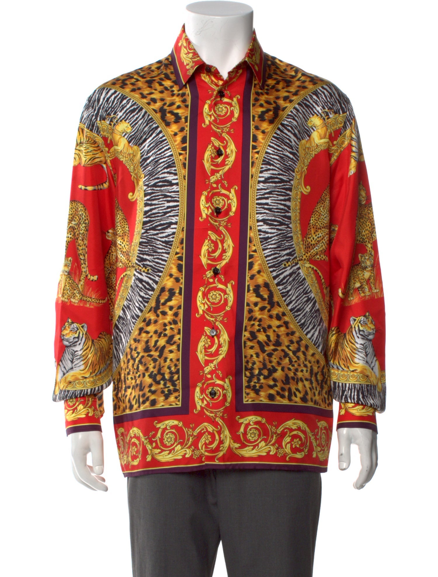 Versace Silk Animal Print Shirt w/ Tags