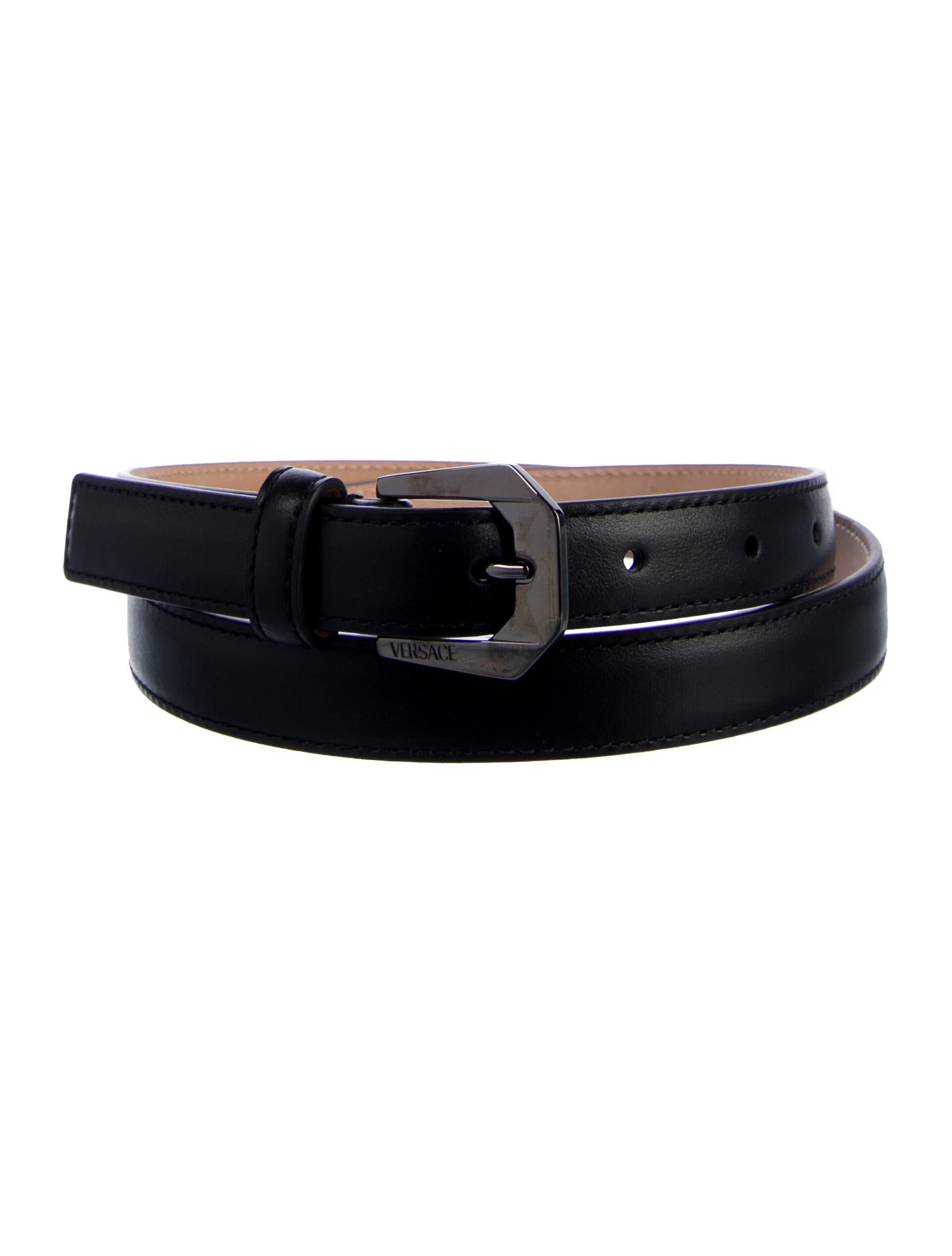 Versace Medusa Insignia Skinny Belt