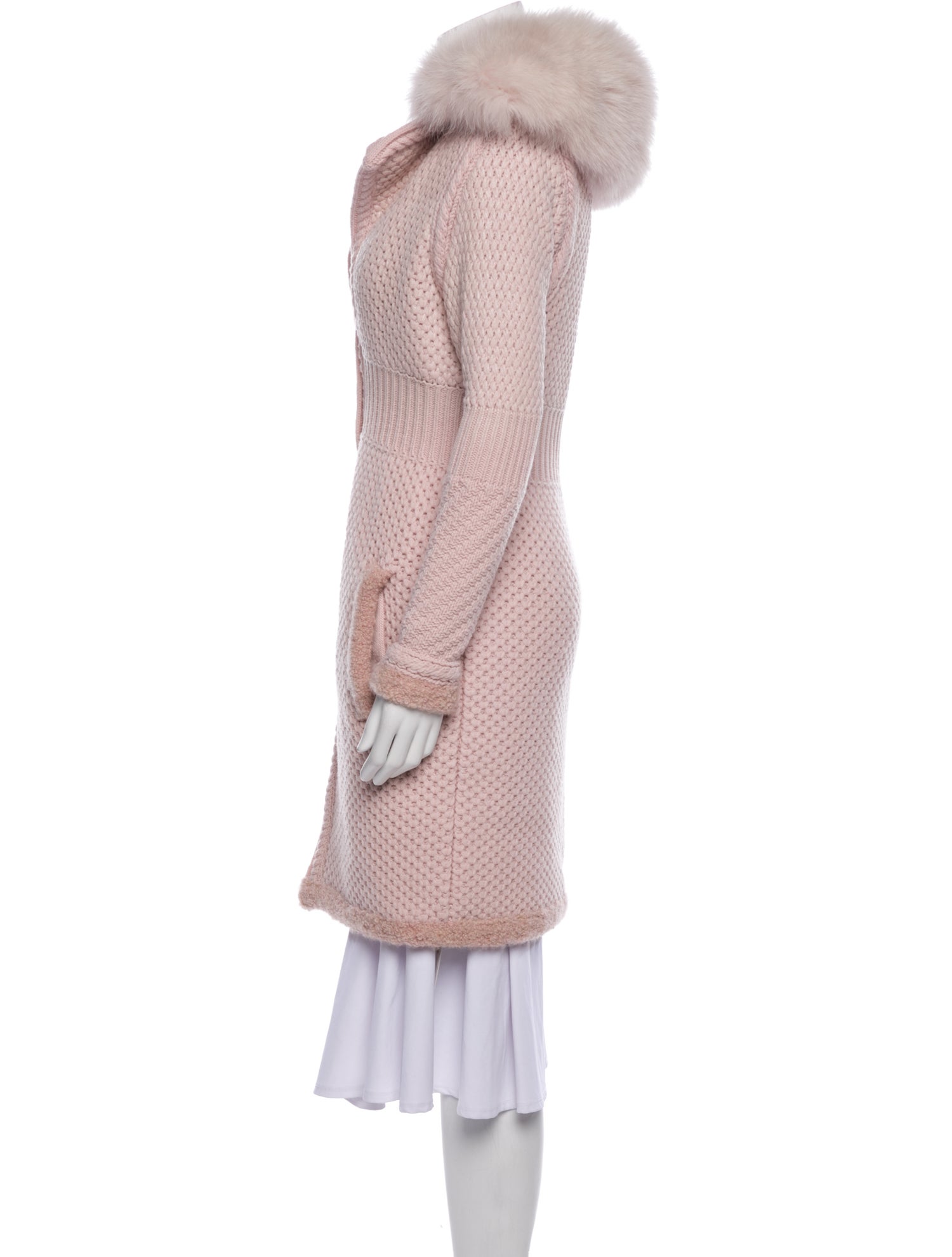 Versace Wool Fur Coat