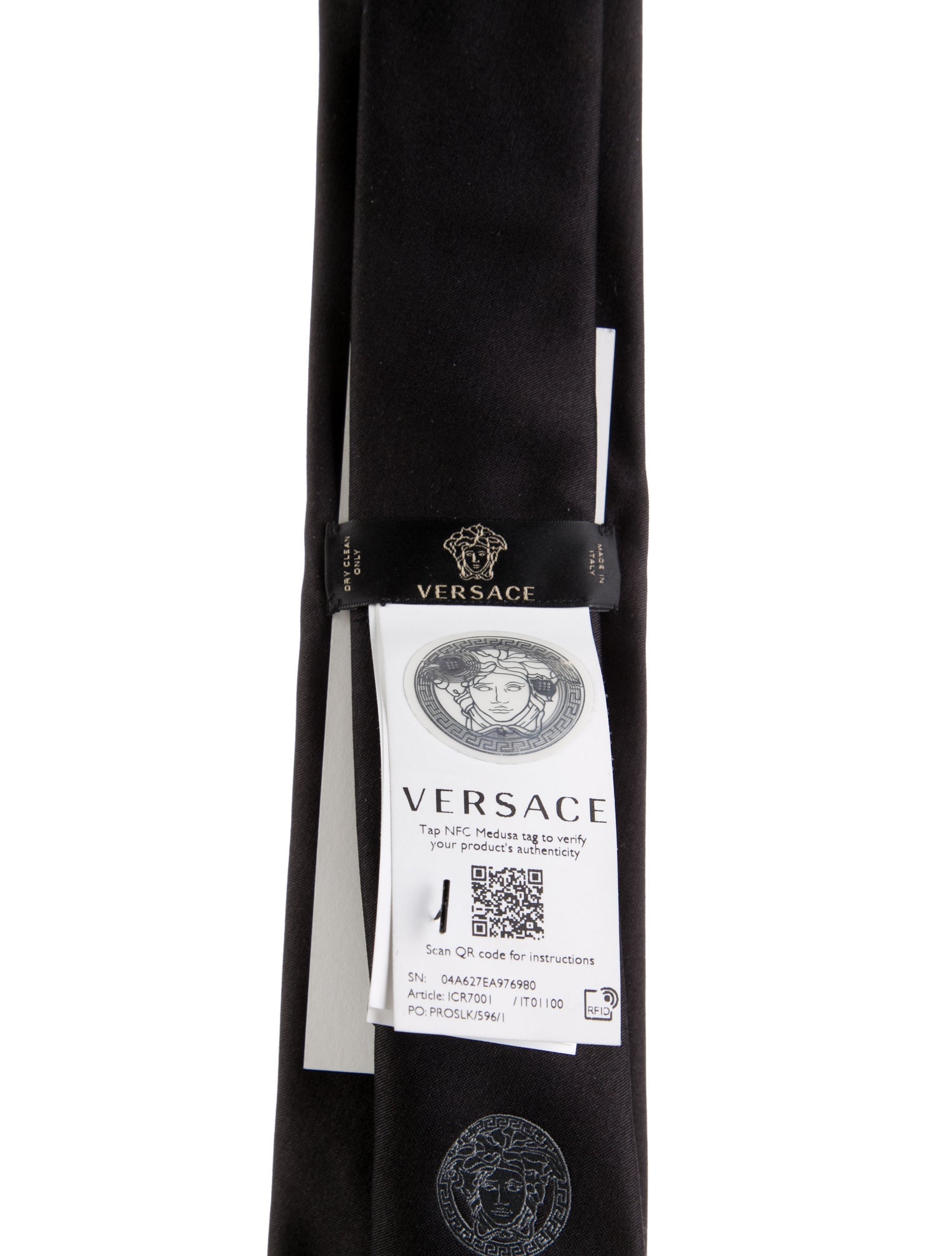 Versace Silk Medusa Logo Tie