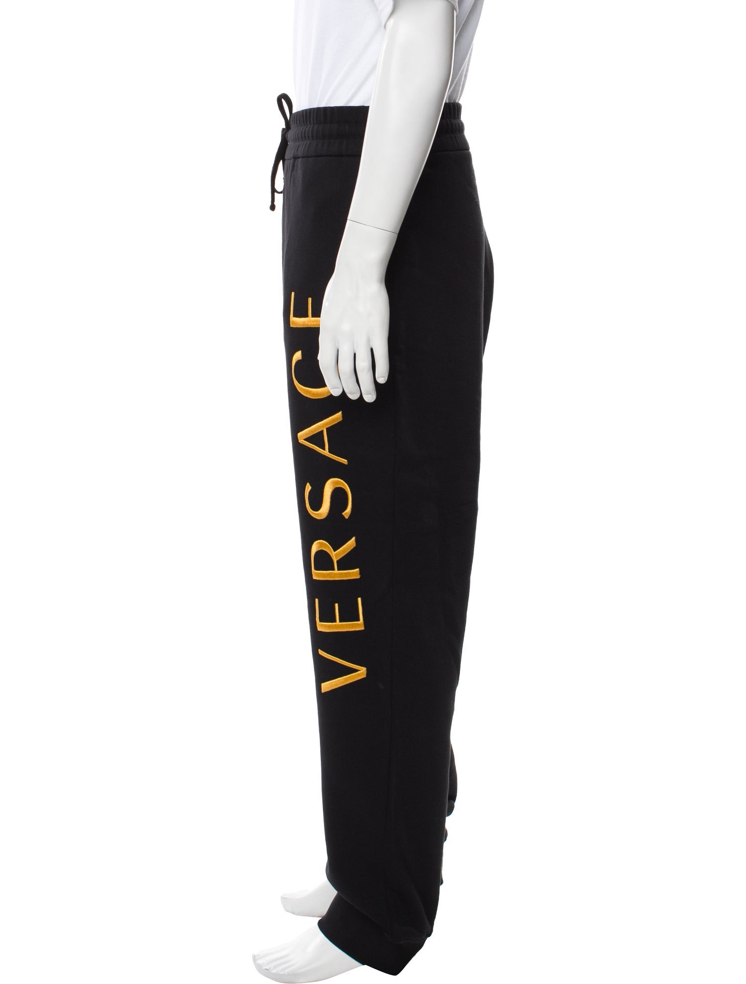 Versace Embroidered Accent Lounge Bottoms