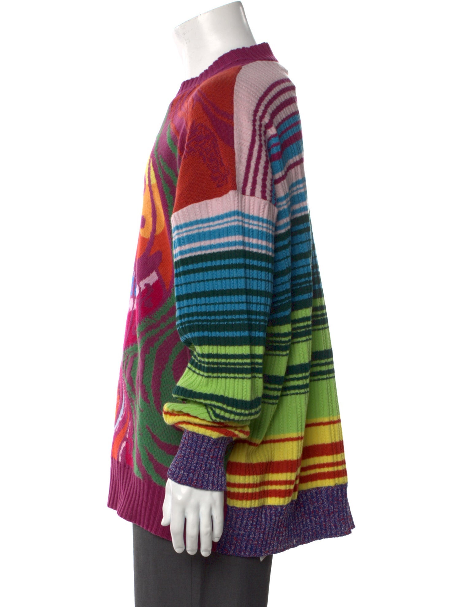 Versace Printed Crew Neck Pullover