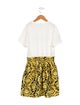Versace Girls' Graphic Logo Printed Short Sleeve Dress