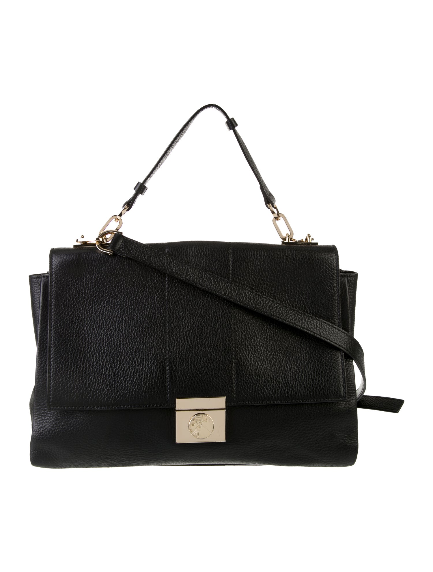 Versace Leather Top Handle Bag