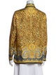 Versace Silk Printed Button-Up Top