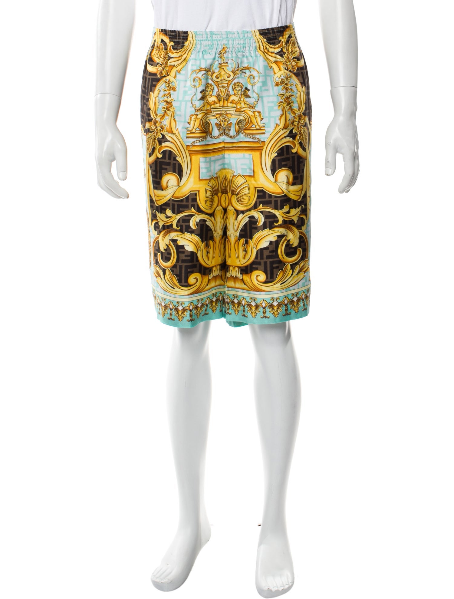 Versace Silk Athletic Shorts w/ Tags