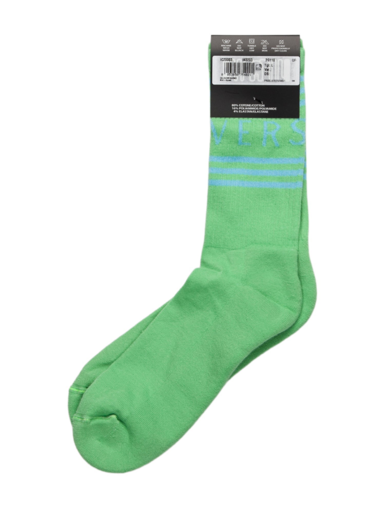 Versace Striped Logo Socks w/Tags