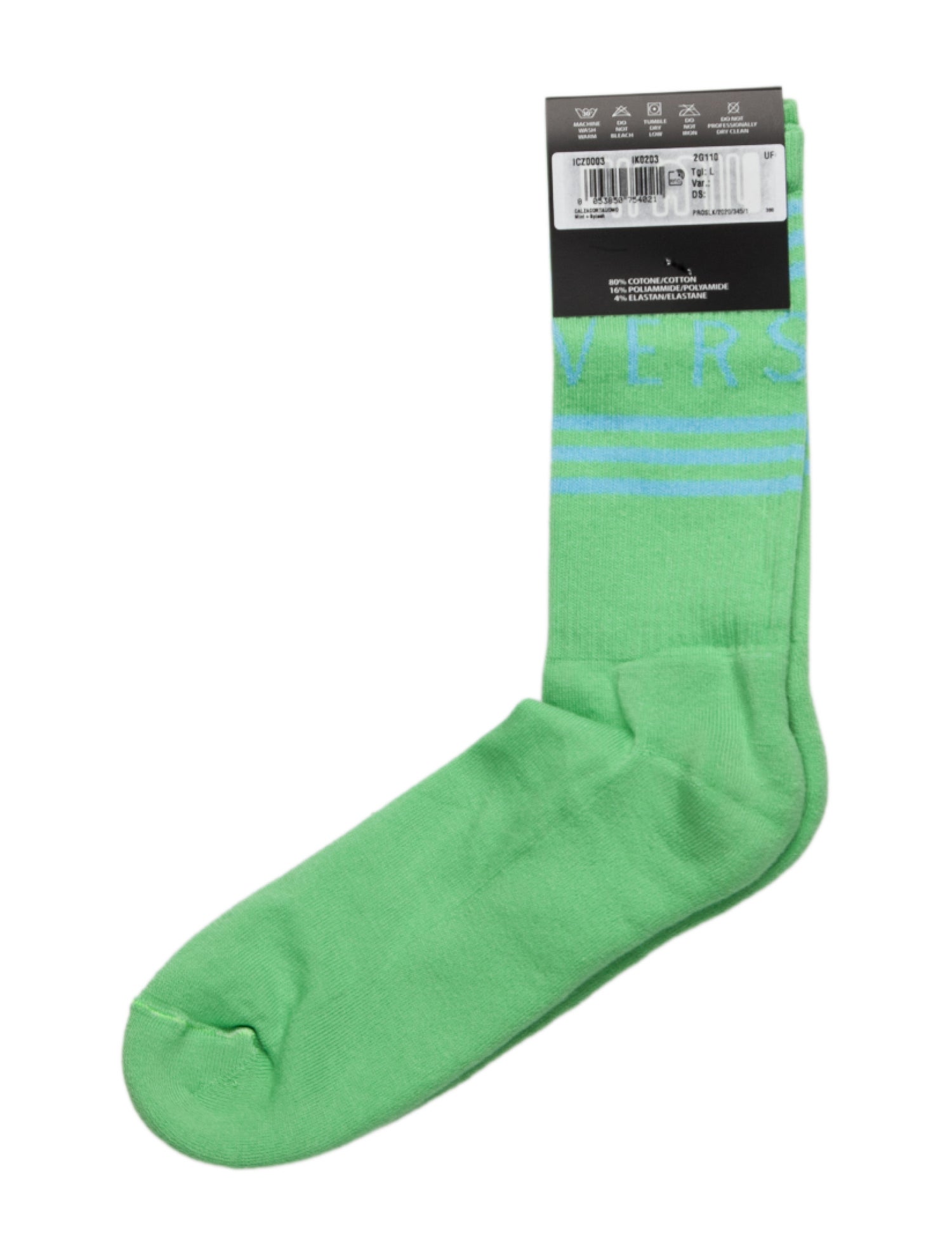 Versace Striped Logo Socks w/Tags