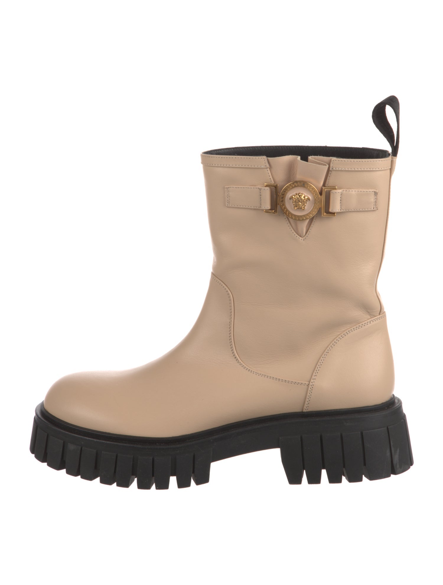 Versace Leather Rain Boots