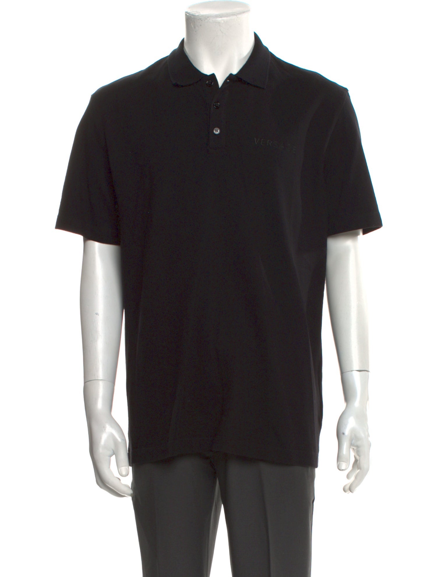 Versace Crew Neck Short Sleeve Polo Shirt