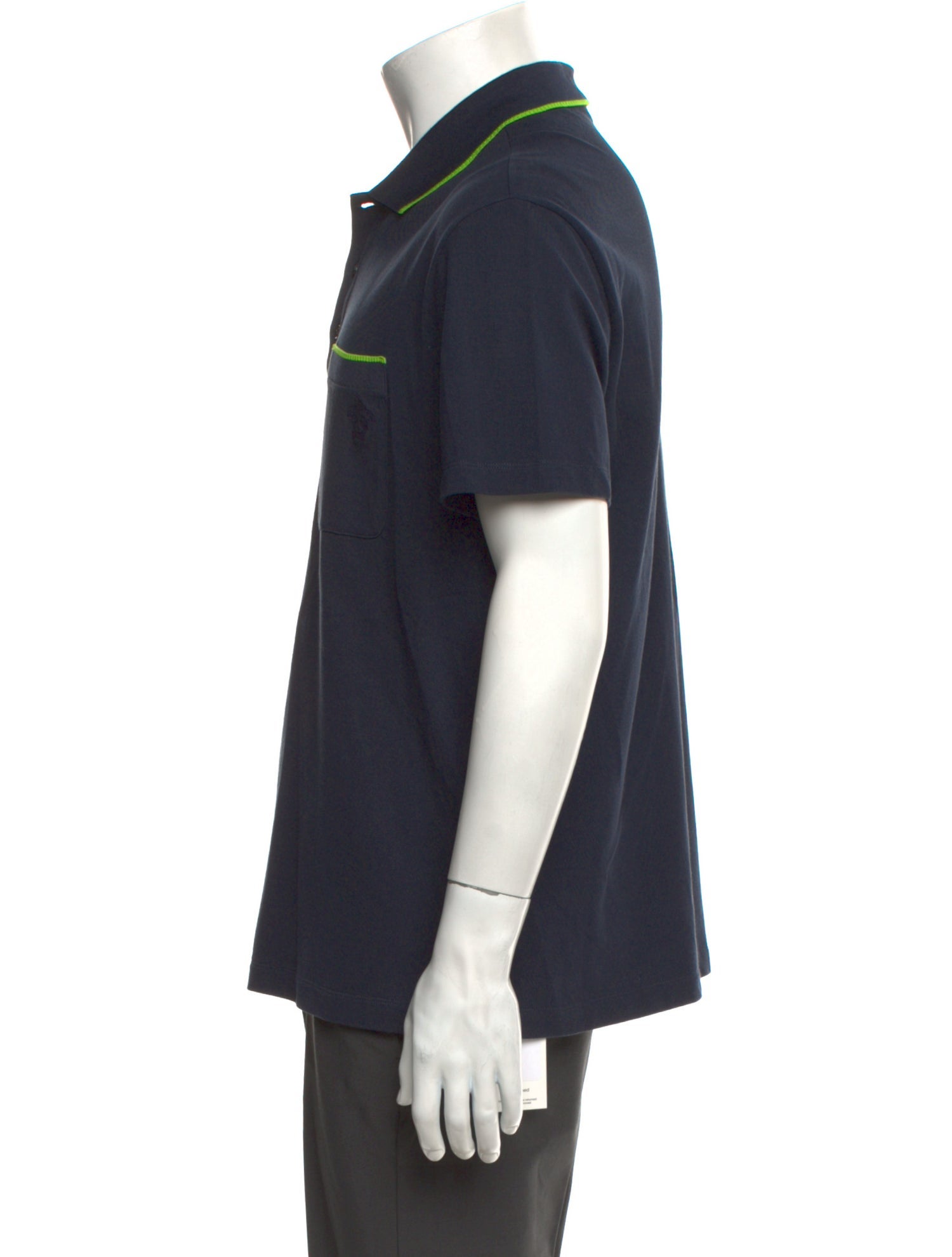 Versace Striped Crew Neck Polo Shirt