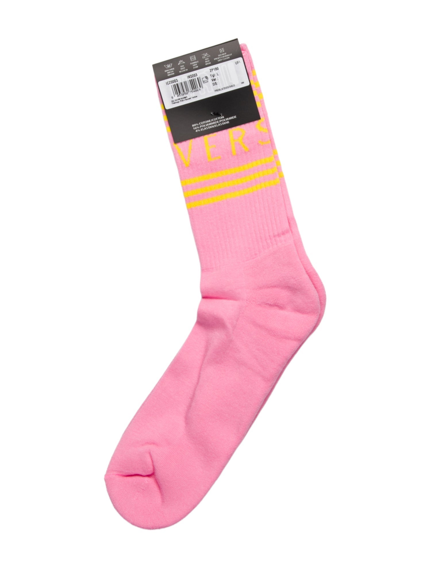 Versace Striped Logo Socks w/Tags