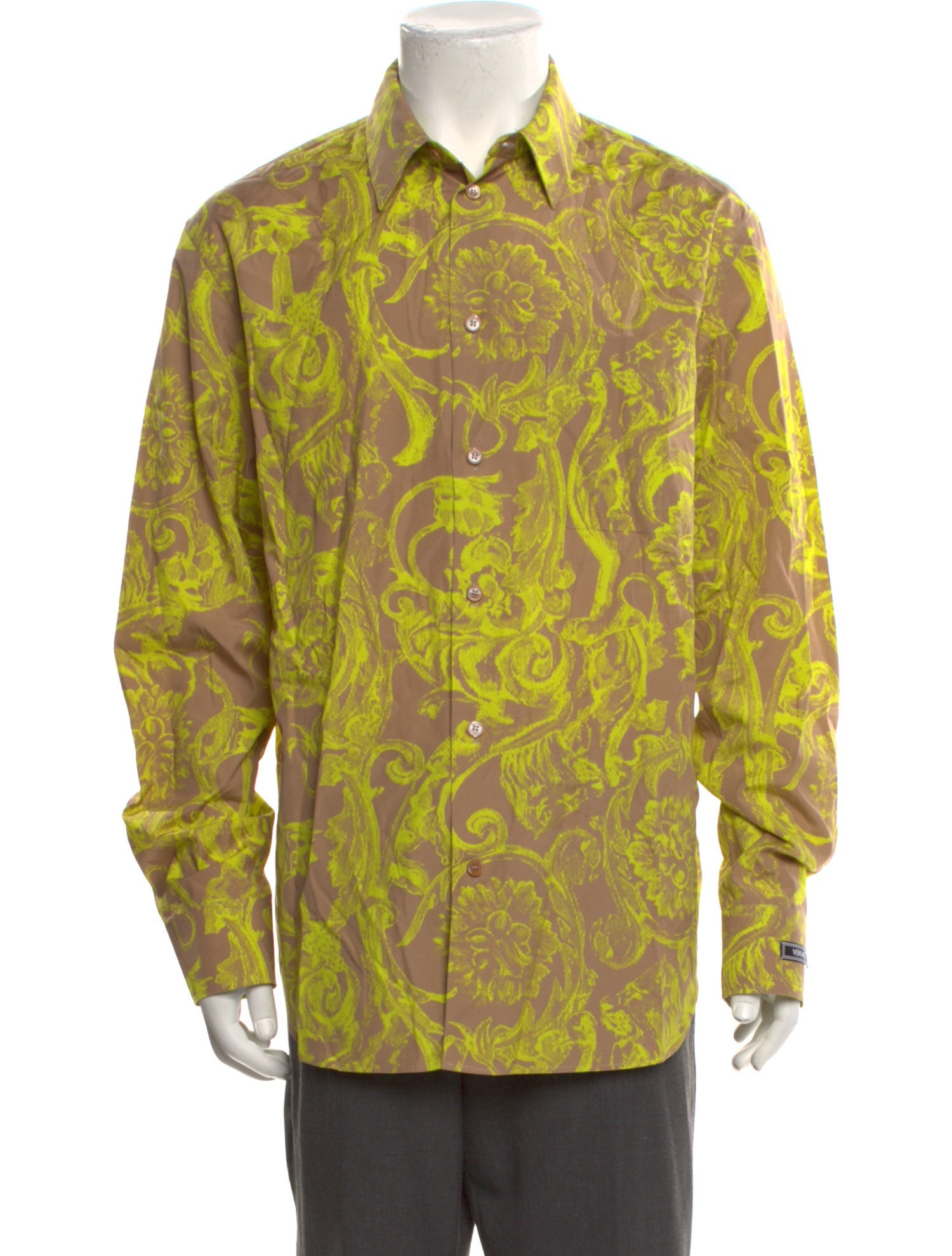 Versace Graphic Print Long Sleeve Shirt