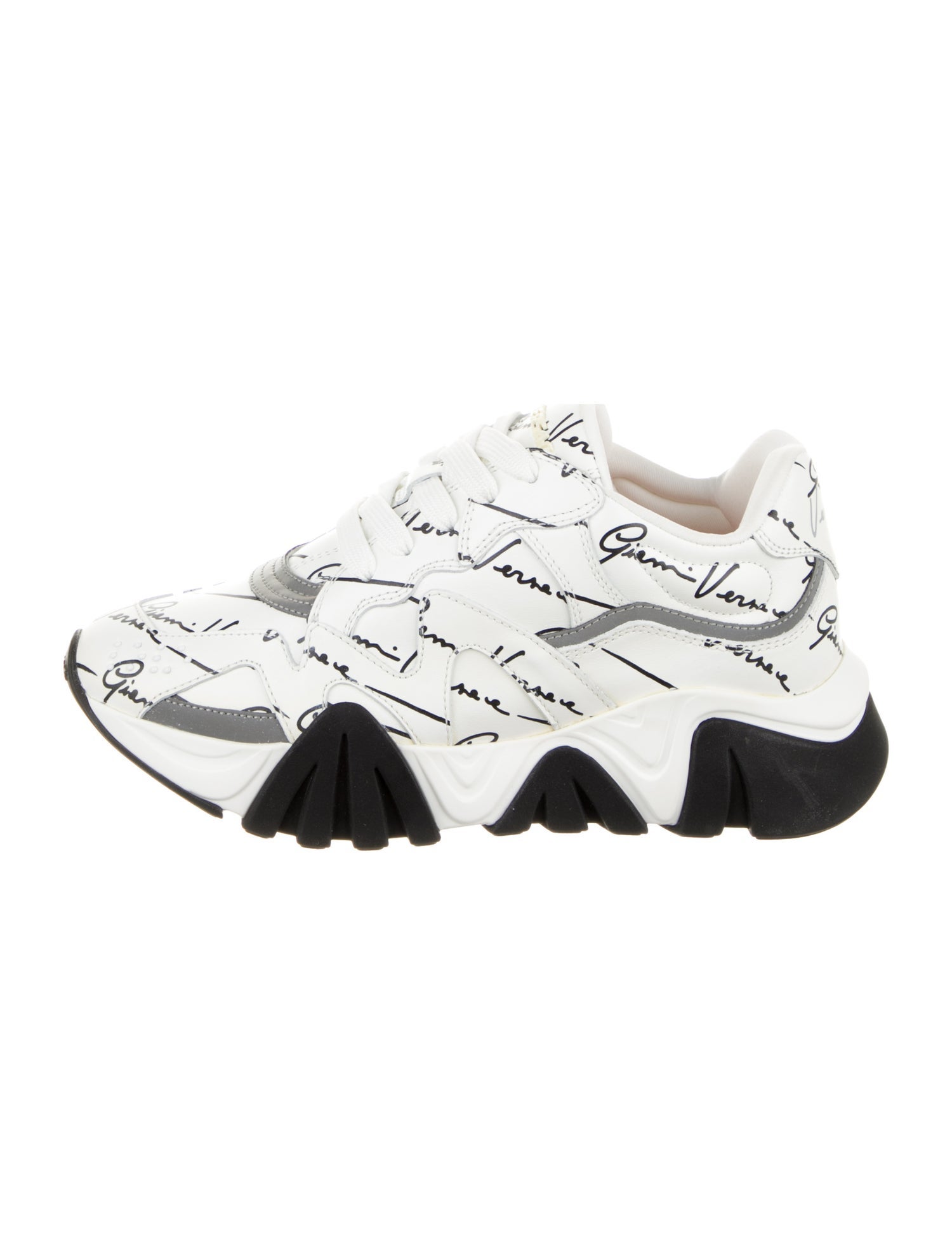 Versace Leather Printed Chunky Sneakers