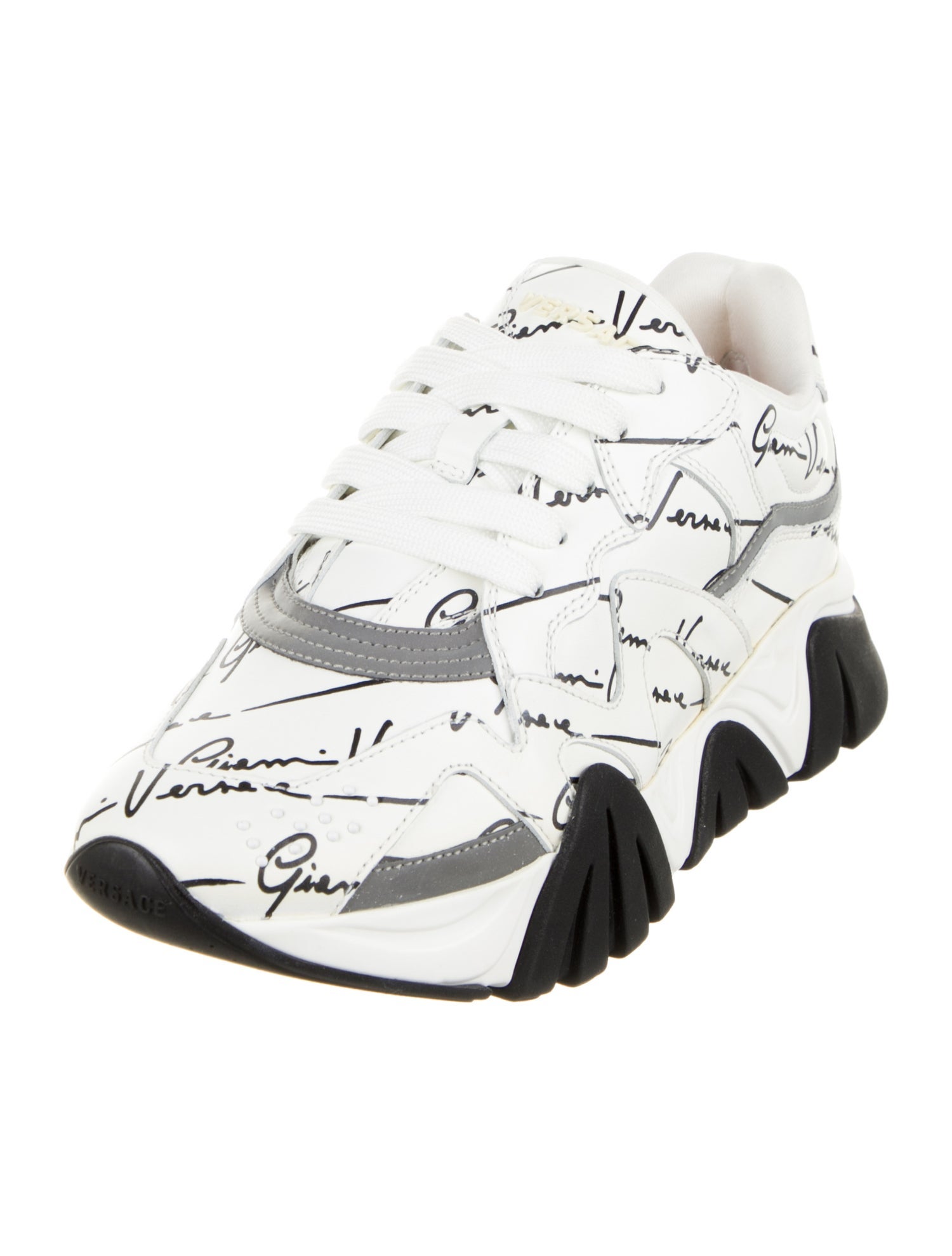 Versace Leather Printed Chunky Sneakers