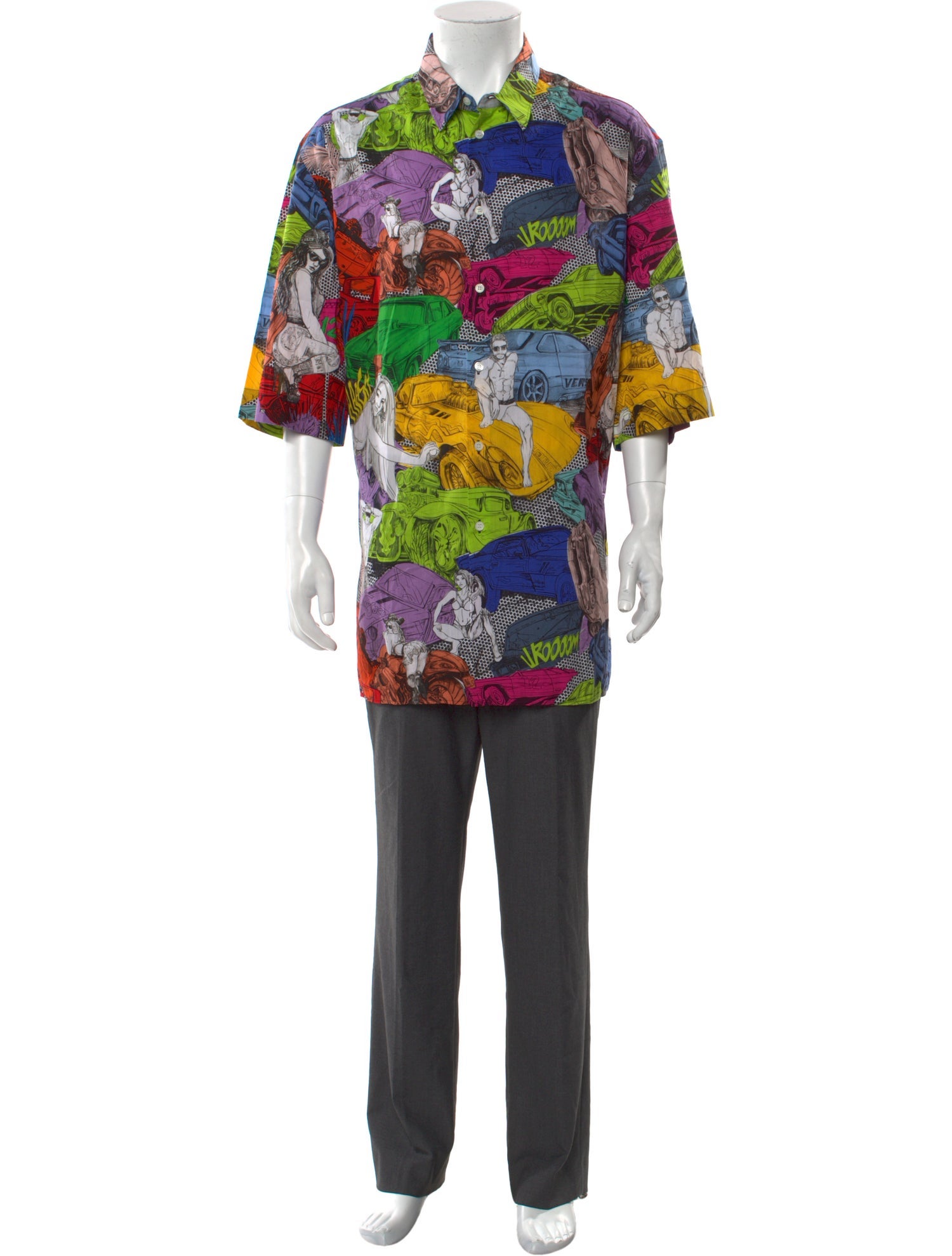 Versace Printed Short Sleeve Shirt w/ Tags