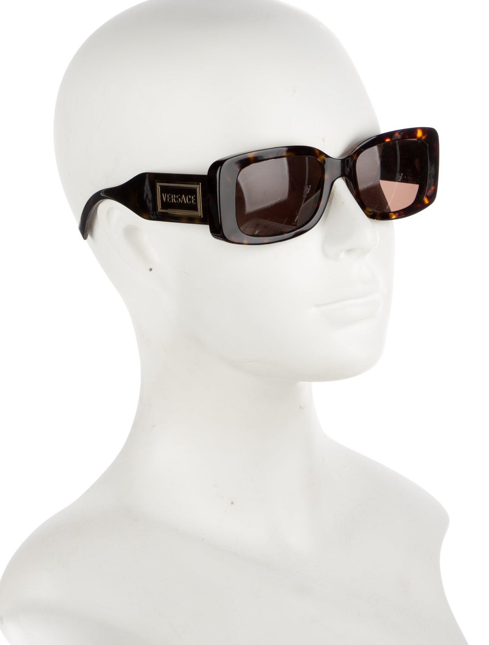 Versace Square Sunglasses Brown Tortoiseshell Ace… - image 3