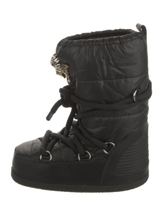 Versace Nylon Lace-Up Boots