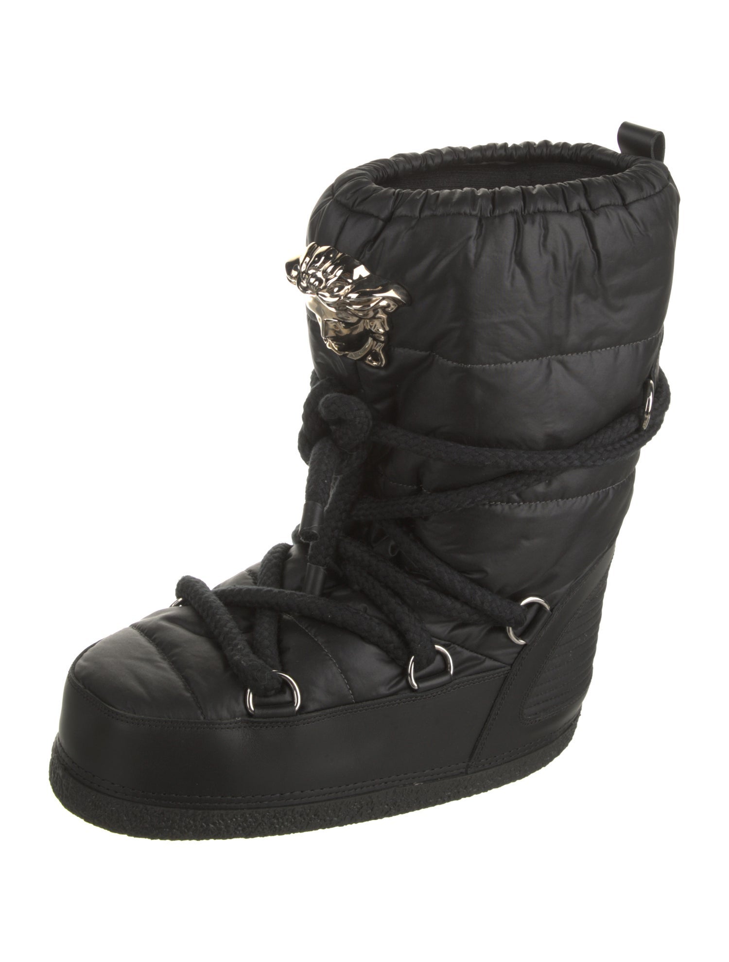 Versace Nylon Lace-Up Boots