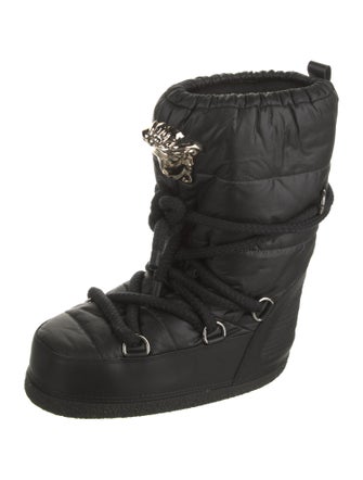 Versace Nylon Lace-Up Boots