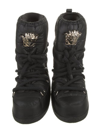 Versace Nylon Lace-Up Boots