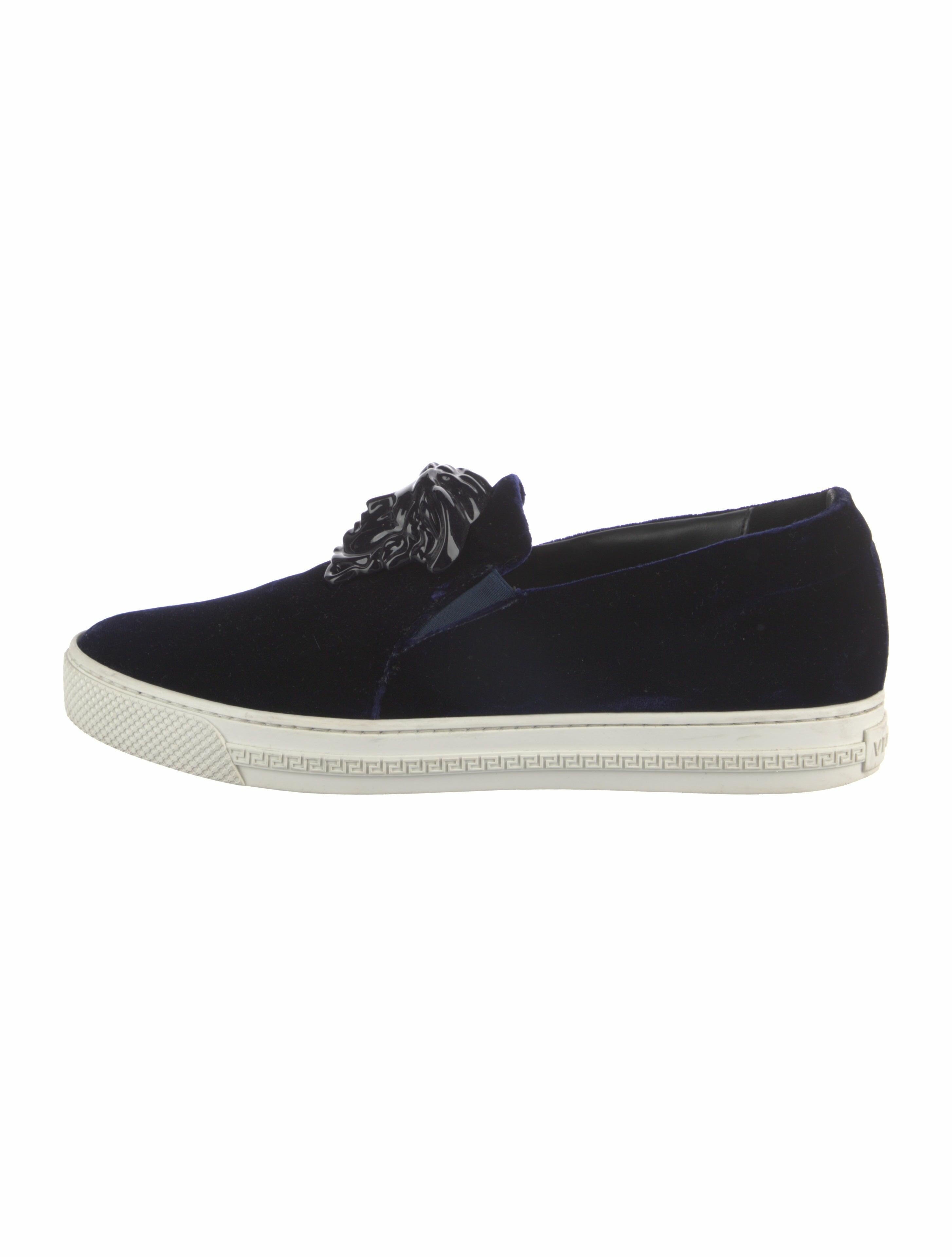 Versace Velvet Boat Shoes