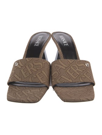 Versace Canvas Graphic Print Slides