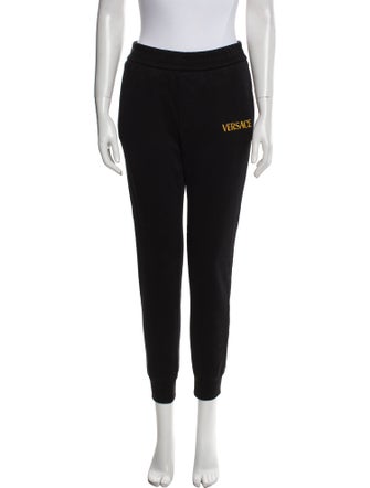 Versace Graphic Print Embroidered Accent Sweatpants